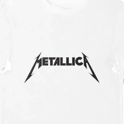 Koszulka męska białe logo Metalica biała