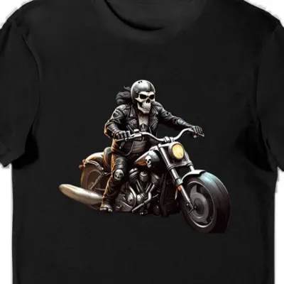 Koszulka dla fana motocykli czarna