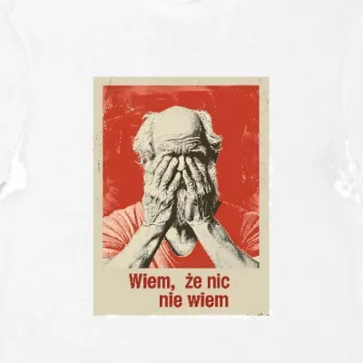Koszulka męska wiem że nic nie wiem biała