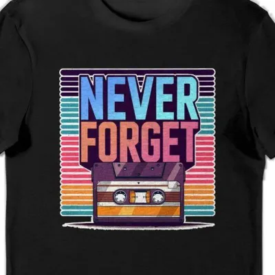 Koszulka never forget czarna
