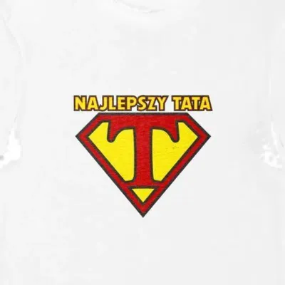 Koszulka najlepszy tata supermen biała