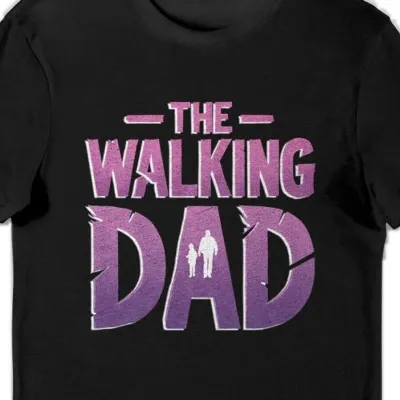 Koszulka dla taty the walking dat napis czarna