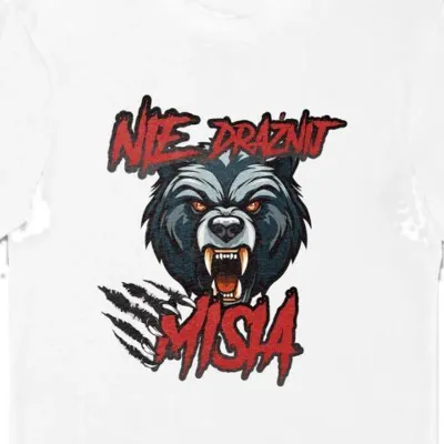 Koszulka męska nie drażnij misia biał