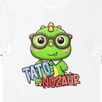 Koszulka męska dla taty tatonozaur biała