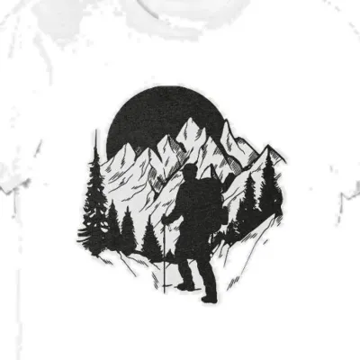 Koszulka na wędrówki w góry biała