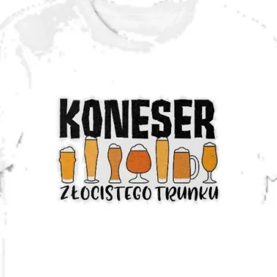 Koszulka Koneser złocistego trunku biała
