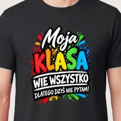 Koszulka męska czarna dla wychowawcy śmieszna na dzień nauczyciela prezent