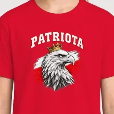 Koszulka patriotyczna dla dziecka dla dziewczynki czerwona Patriota z