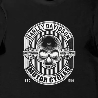 Koszulka męska dla fanów Harley-Davidson czarna