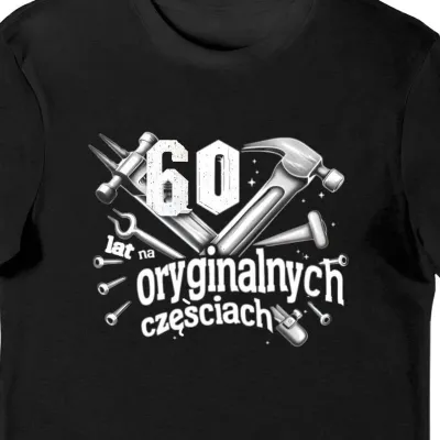 Koszulka męska na 60 urodziny 60 lat na oryginalnych częściach