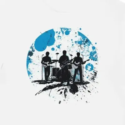 Koszulka męska biała z motywem The Beatles