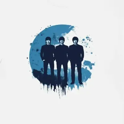 Koszulka męska biała z motywem zespołu The Beatles