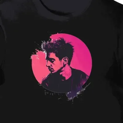 Koszulka męska czarna z grafiką muzyczną Charlie Puth