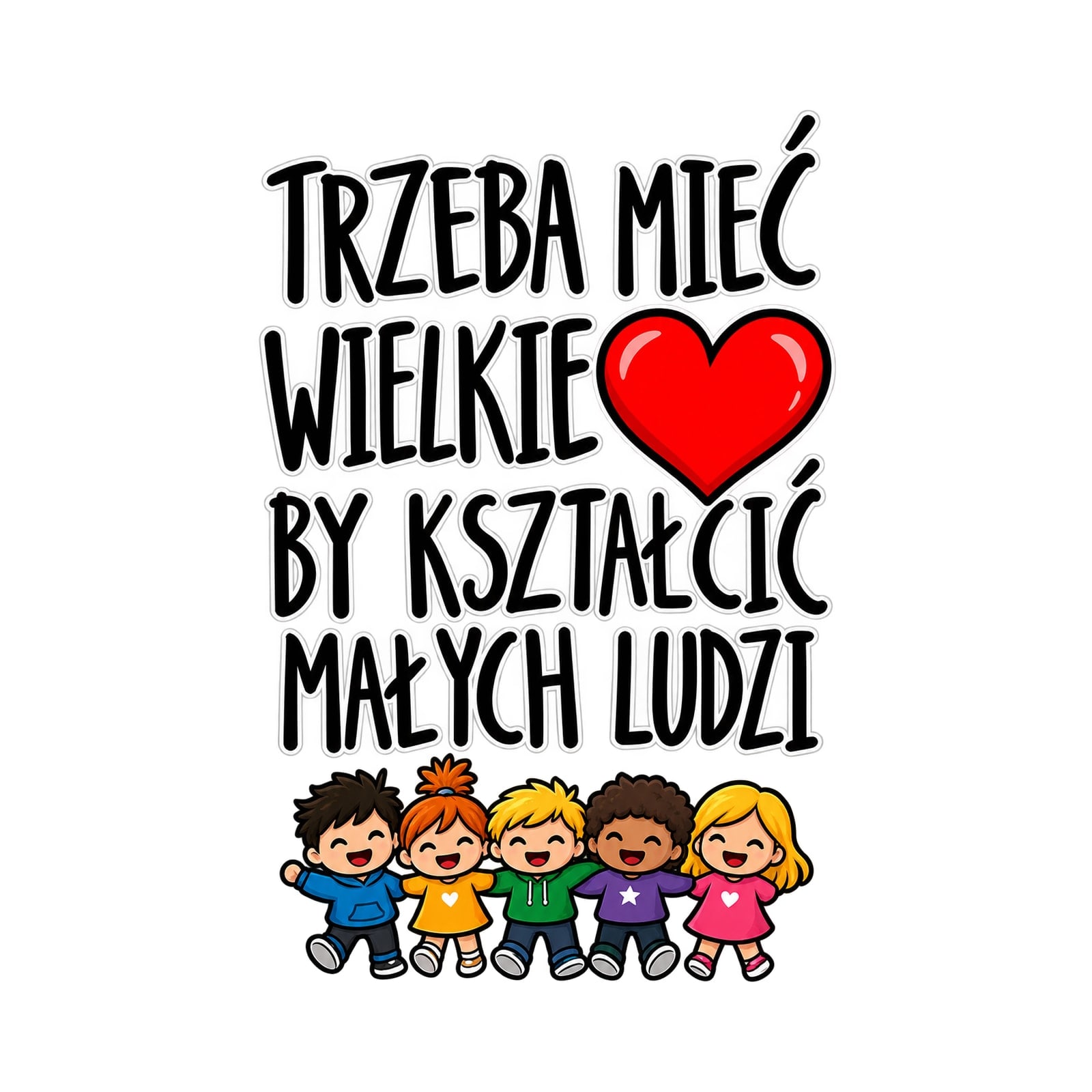 Koszulka damska biała dla przedszkolanki na dzień nauczyciela z dziećmi, zdjęcie 2