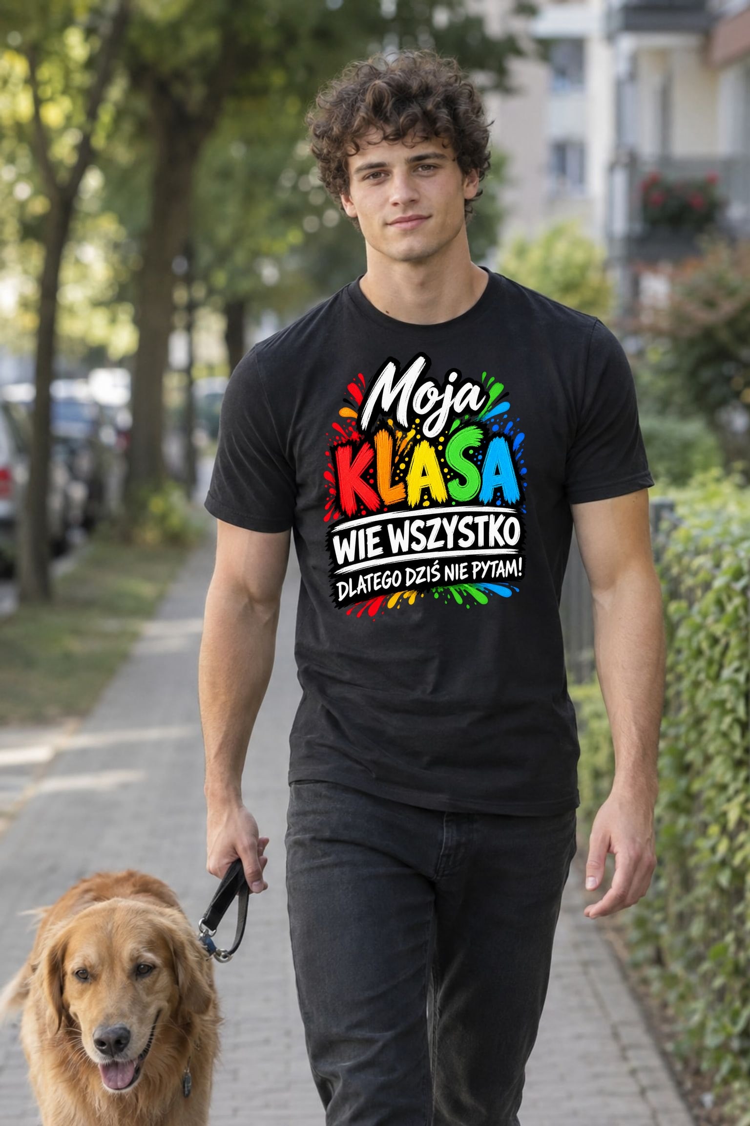 Koszulka męska czarna dla wychowawcy śmieszna na dzień nauczyciela prezent – zdjęcie 3